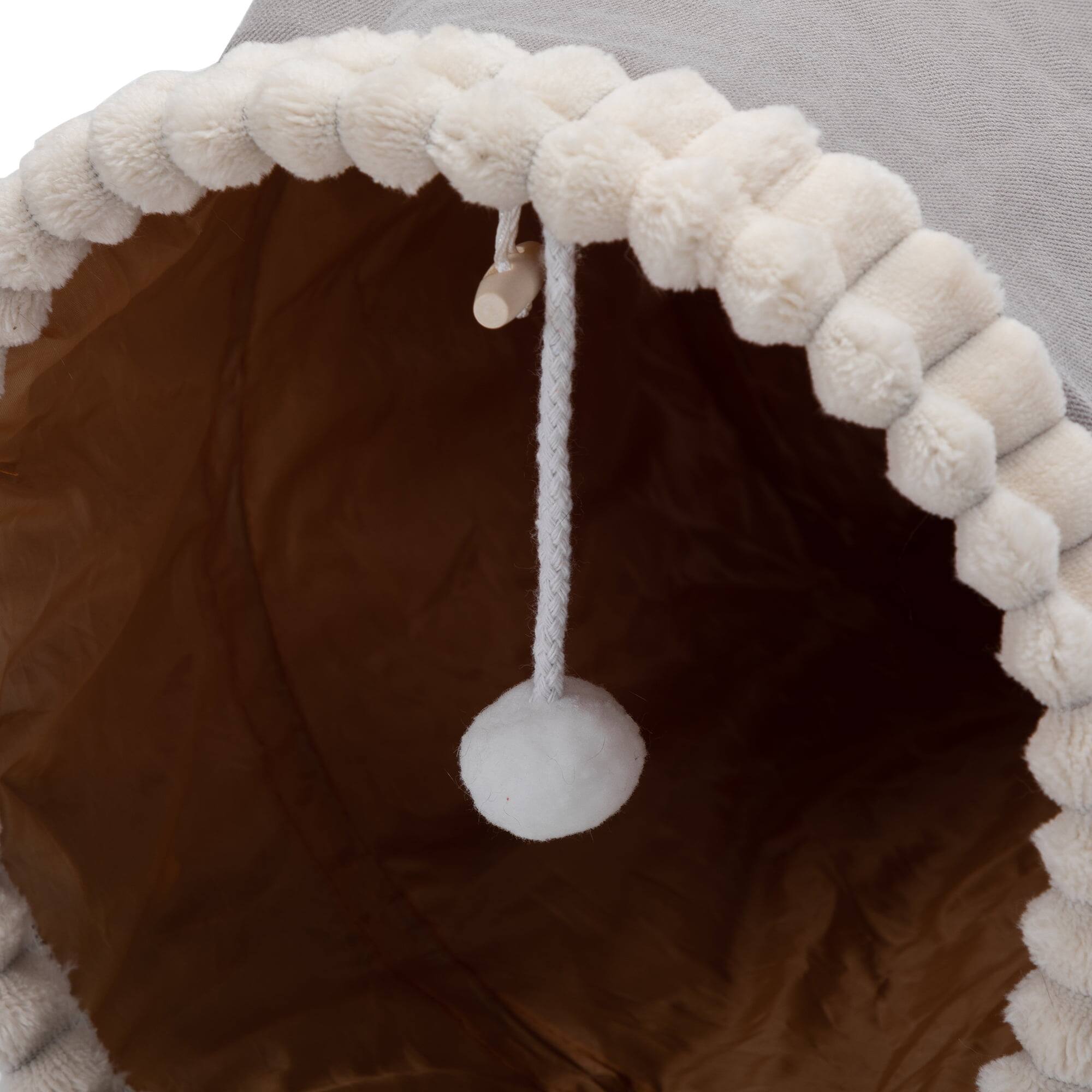 Alt View 9. Pefilos - 49" Large Cat Tunnel Bed for Indoor, Cat Tube with Collapsible Washable Cat Bed, Cat Toys for Small Medium Kitty City - Gray.