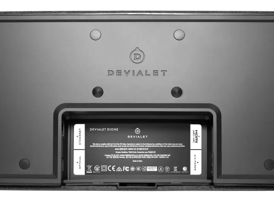Alt View 21. Devialet - Dione Dolby Atmos Soundbar - Dark Grey.