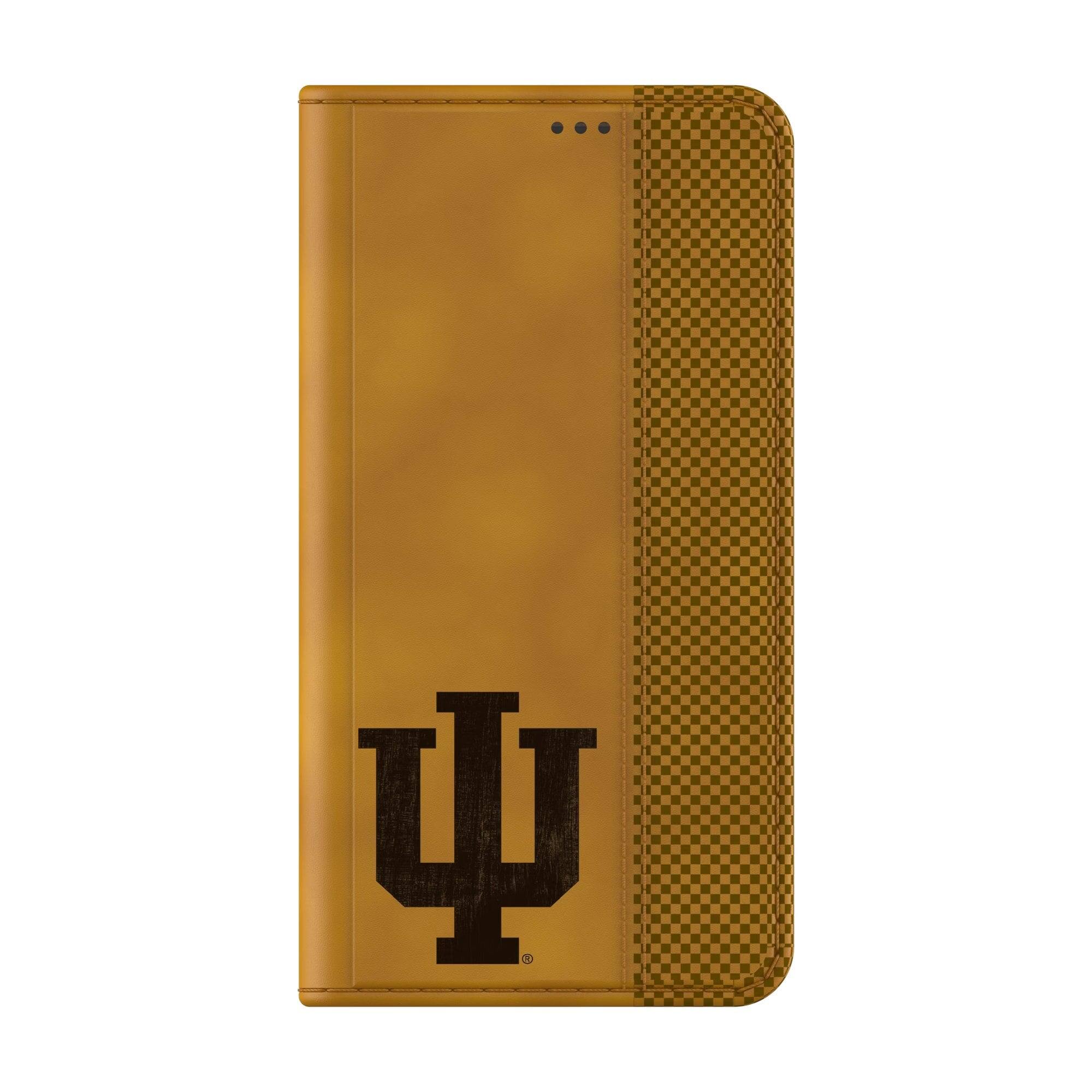 Alt View 1. Keyscaper - Indiana Hoosiers Galaxy Burn Design Folio Case - S21 - Multicolor.