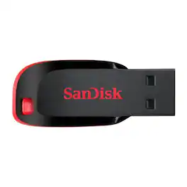 SANDISK - Cruzer Blade 64GB USB Flash Drive USB 2.0 Portable Storage - Black