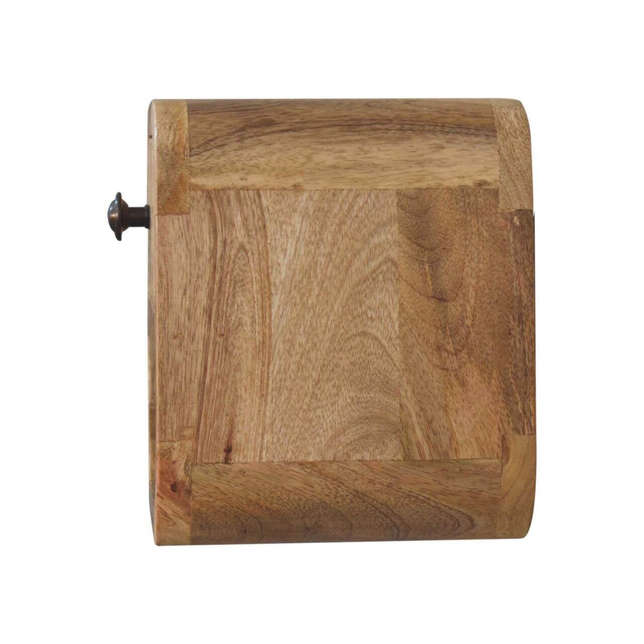 Alt View 5. Artisan Furniture - Artisan Furniture Solid Wood Extra Mini Curved Oak-ish Bedside, 1 Drawer, 1 Open Slot, Light Brown - Oak.