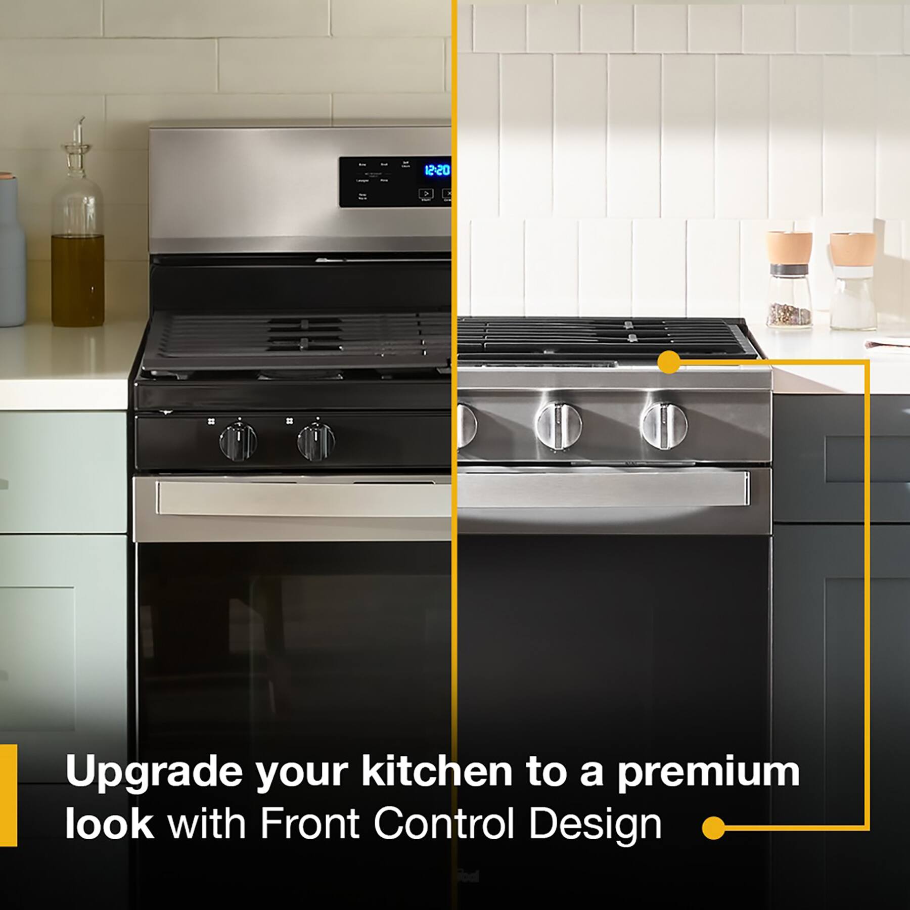 Upgrade your kitchen to a premium look with Front Control Design.