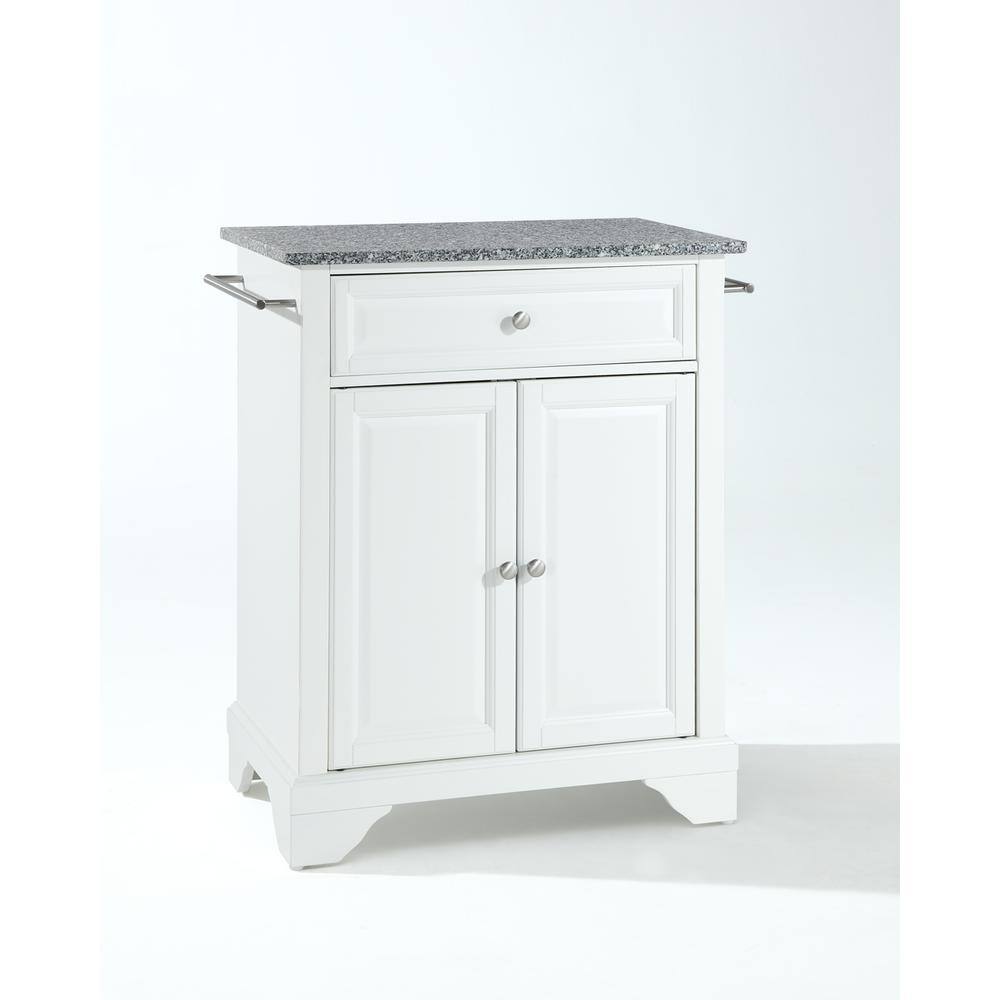 Back. Crosley Furniture - Lafayette Granite Top Portable Kitchen Island/Cart - White.