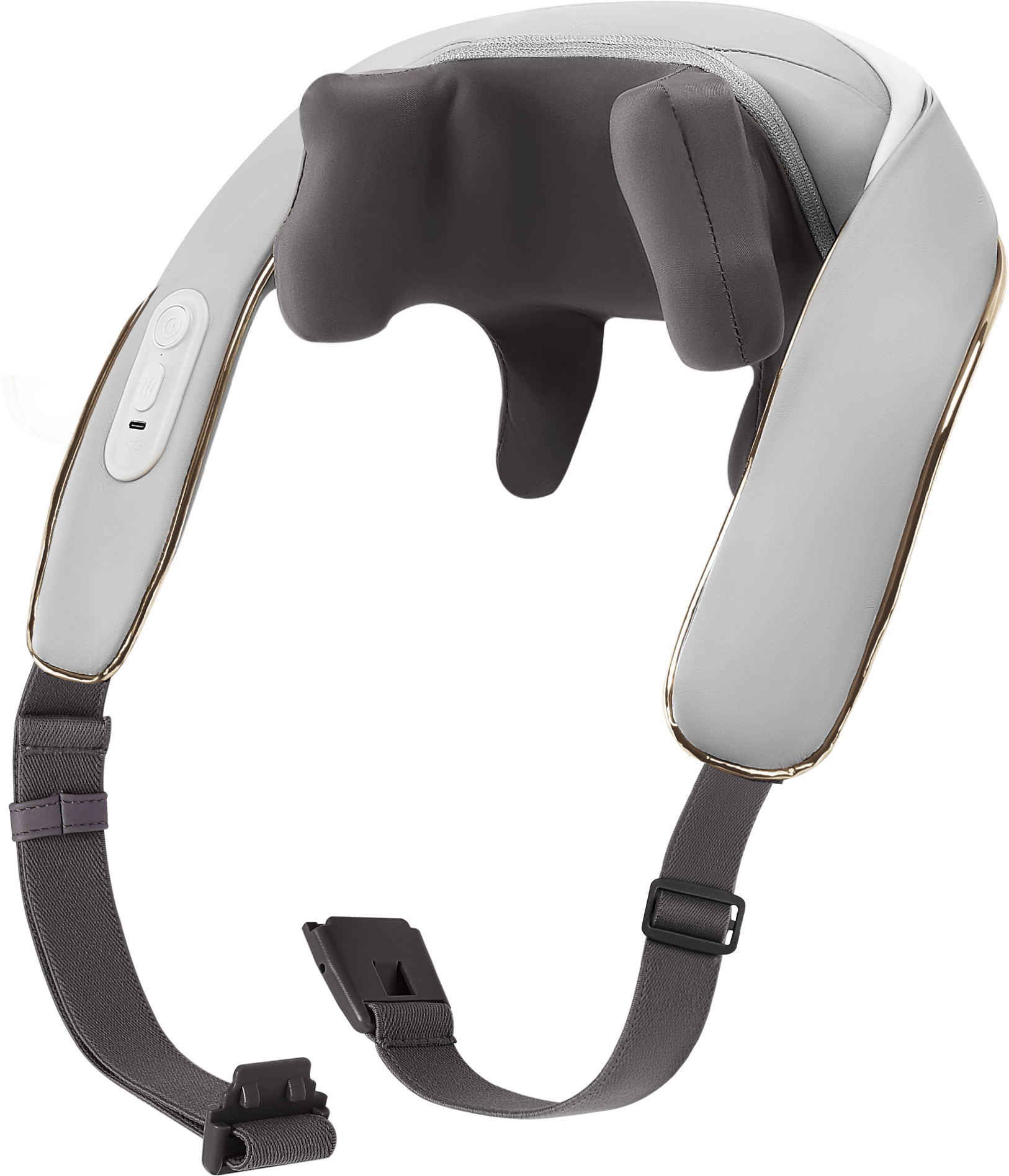 Front. SKG - SKG Neck Massager for Pain Relief, Deep Tissue Cordless with Heat, FSA HSA Eligible, Shoulder Massage Gift - Gray.