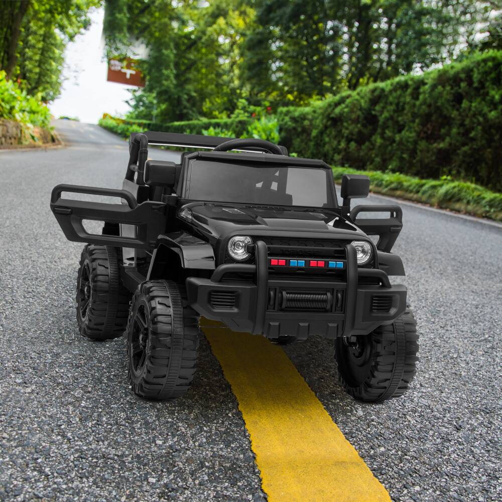 Alt View 9. Winado - Ride on Truck with Remote Control, 4 Wheels 12V Battery Powered Kids Car, with LED Headlight/Horn Button/ MP3 Player/USB - Black.