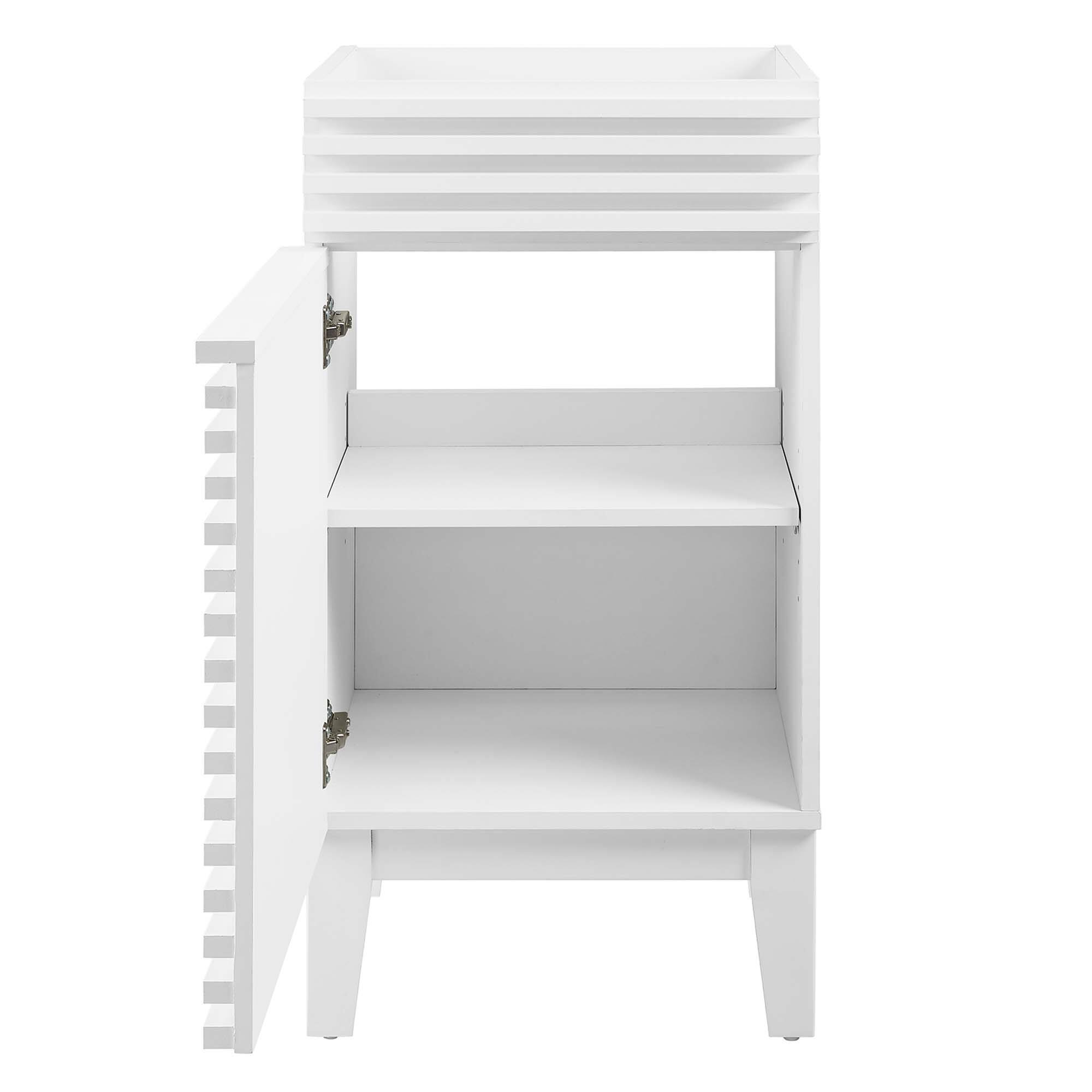 Alt View 4. Modway - Render 18" and 24" Bathroom Cabinets Basin Not Included - White.
