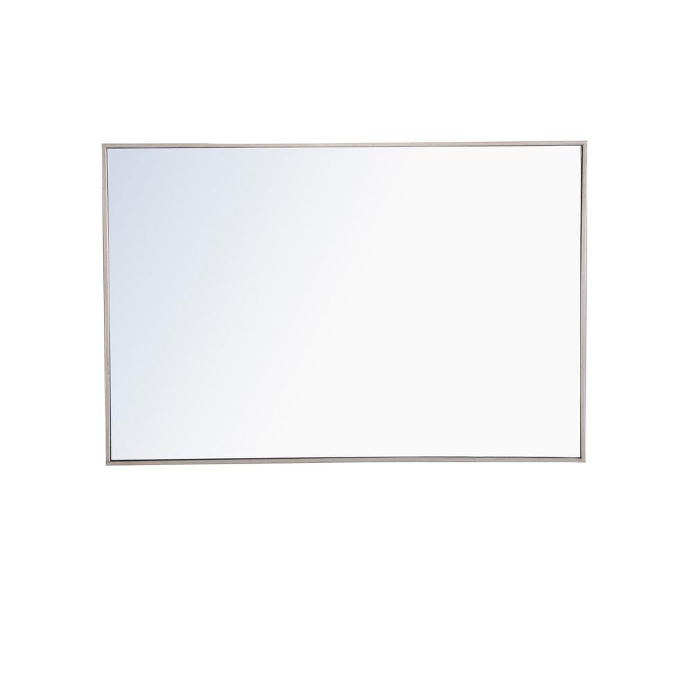 Alt View 6. Elegant Decor - Metal frame Rectangle Mirror 28 inch Silver - Silver.