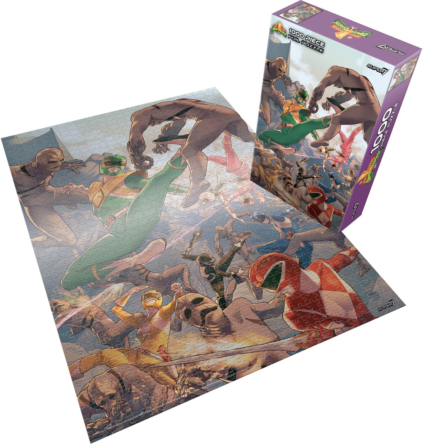 Photos - Jigsaw Puzzle / Mosaic Power Super7 - Mighty Morphin  Rangers - Rangers Grouped Foil Puzzle - COLLECTIBLES - Multicolor 840049893818 