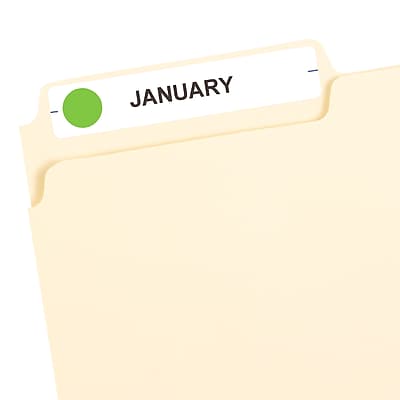 Alt View 1. Avery - Color-Coding Labels, 1/2 " Dia, Neon Green, Non-Printable, 840 Labels/Pack - Green.