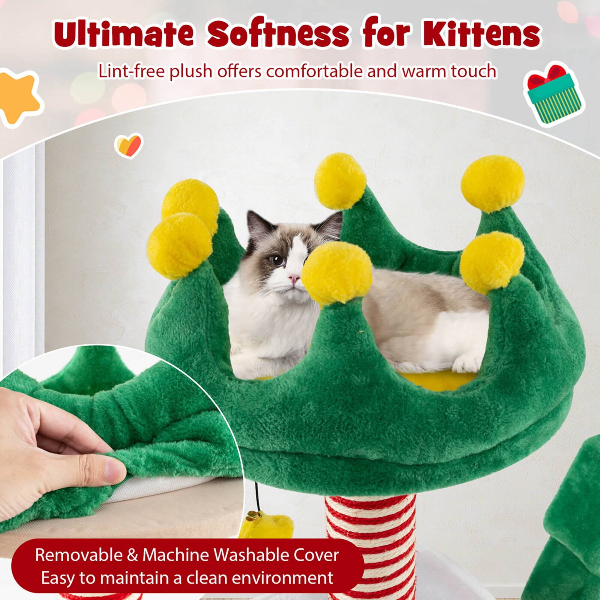 Ultimate Softness for Kittens
Lint-free plush offers comfortable and warm touch
Removable & Machine Washable Cover
Easy to maintain a clean environment