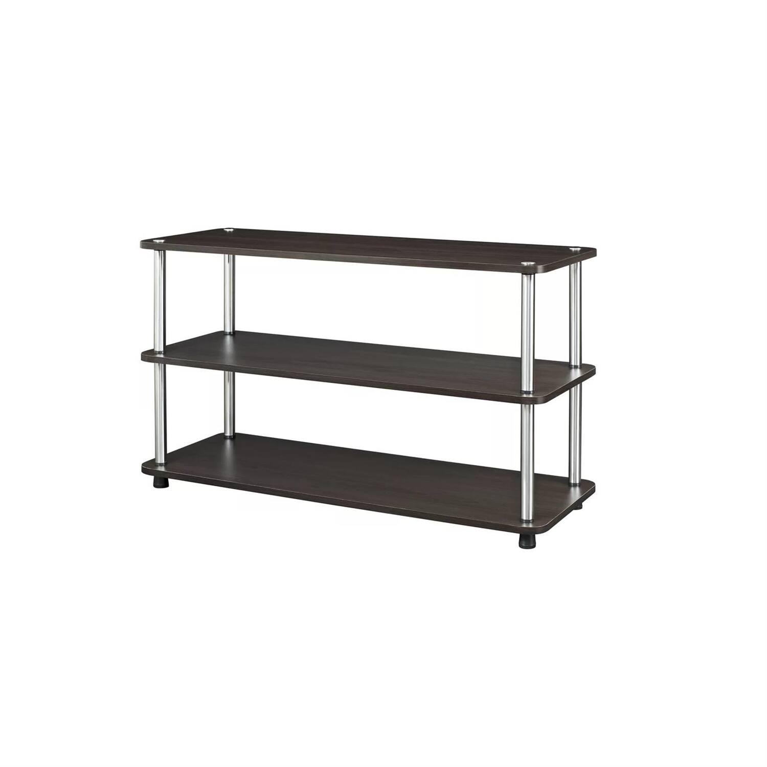 Left. Hivvago - Espresso 3-Shelf Modern Shoe Rack - Holds up to 12 Pair of Shoes - Espresso.
