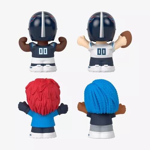 Alt View 2. Fisher Price - Fisher Price Little People x NFL Collector Tennessee Titans Figure 4-Pack - Blue.
