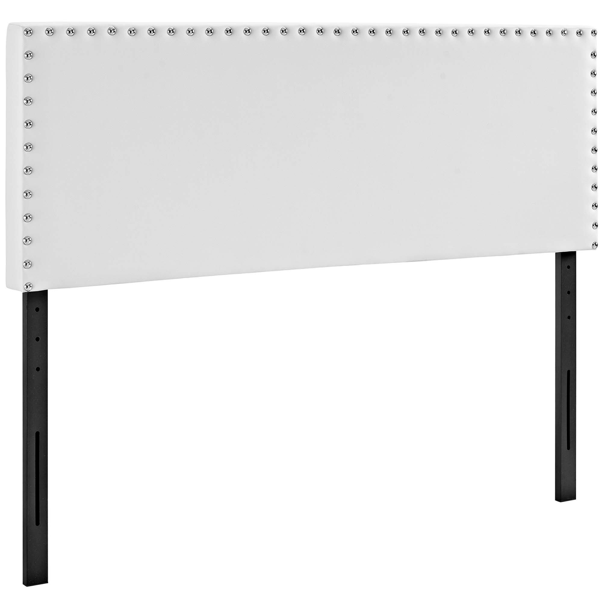 Angle. Modway - Phoebe Upholstered Vinyl Full Headboard by Modway - White.