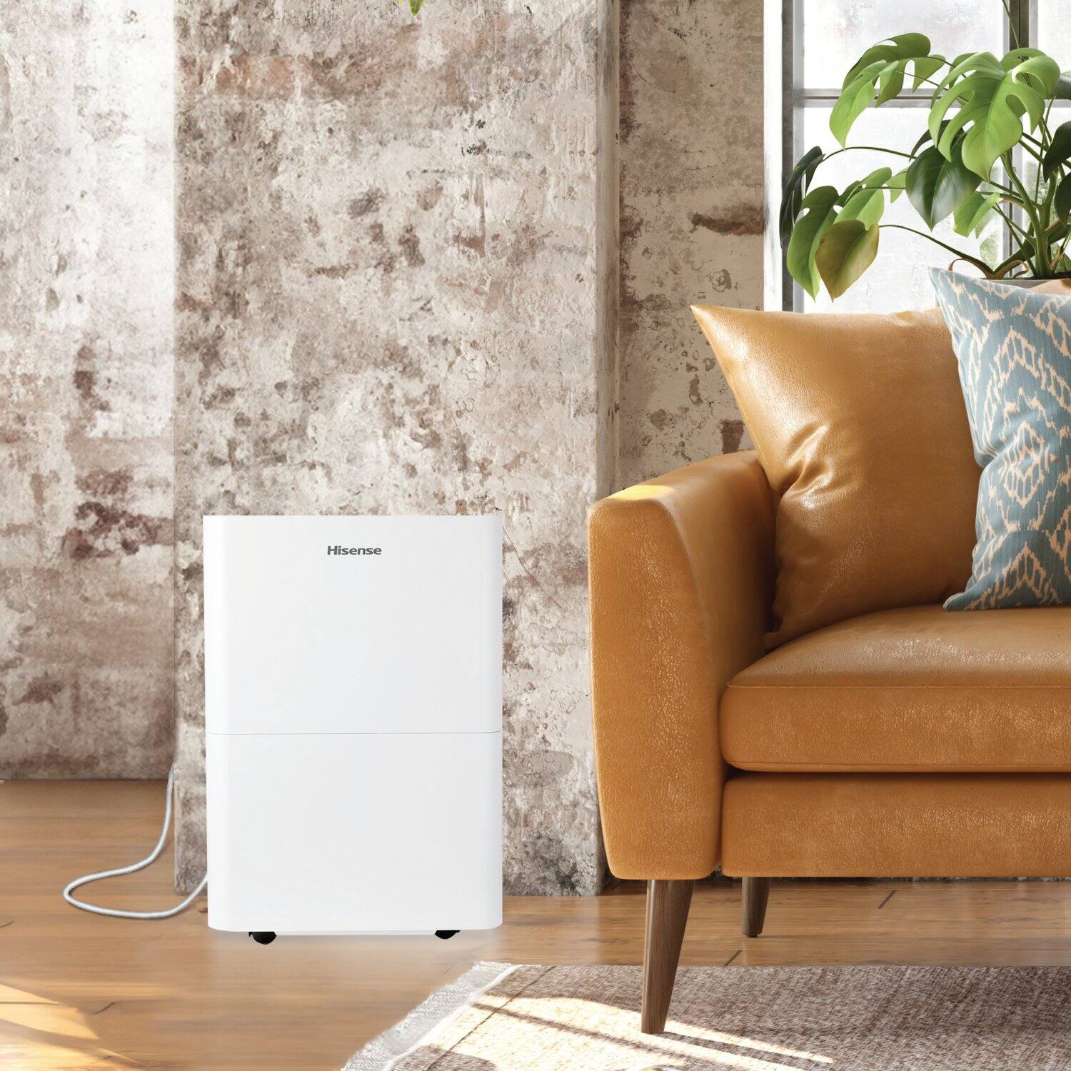 Alt View 26. Hisense - Hisense 35 Pint 3000 Sq. Ft. 8 quarts Bucket Capacity Compact Dehumidifier with Slide-Out Bucket - White.