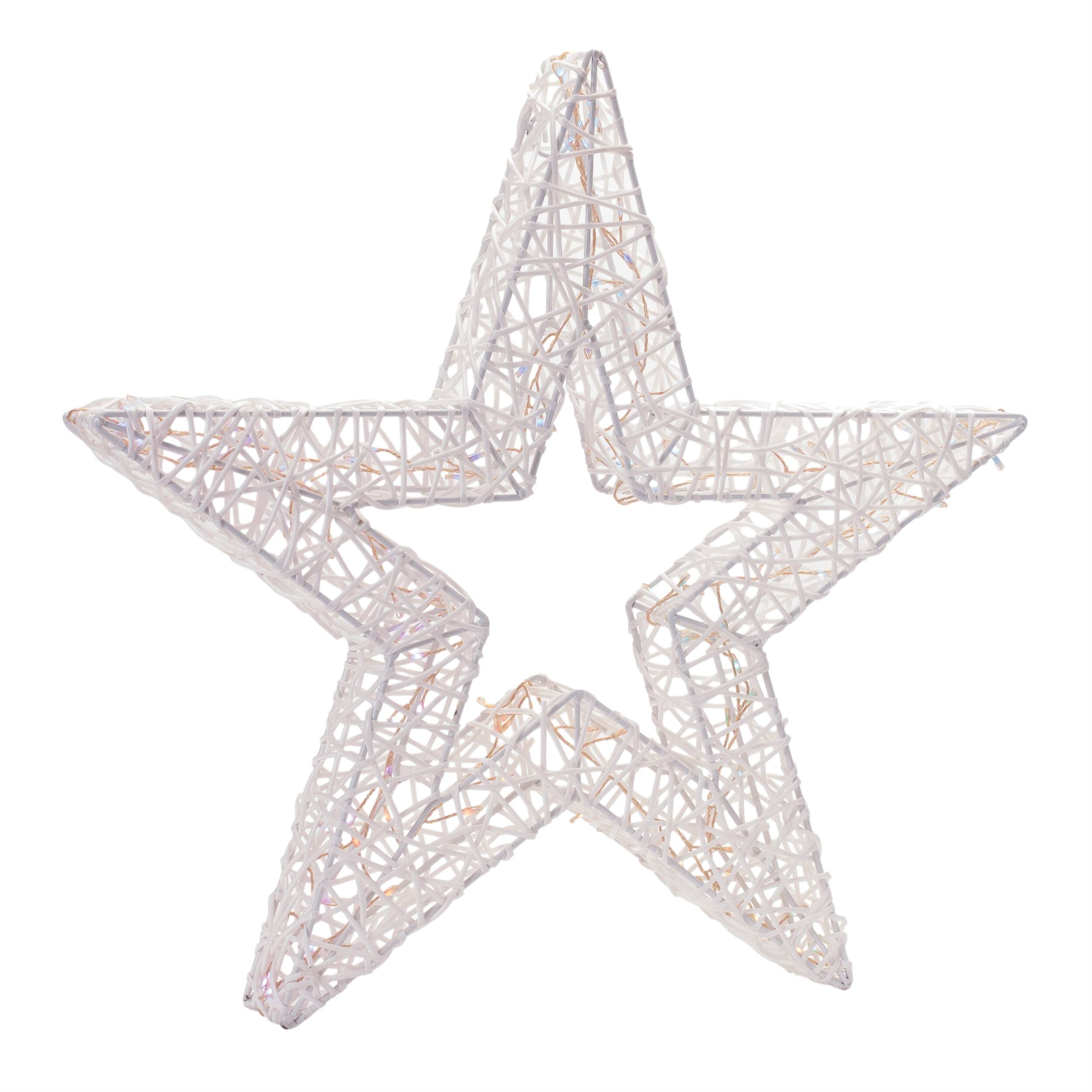 Left. BreeBe - Multicolor LED Star 22.5"H - White, Multicolor.