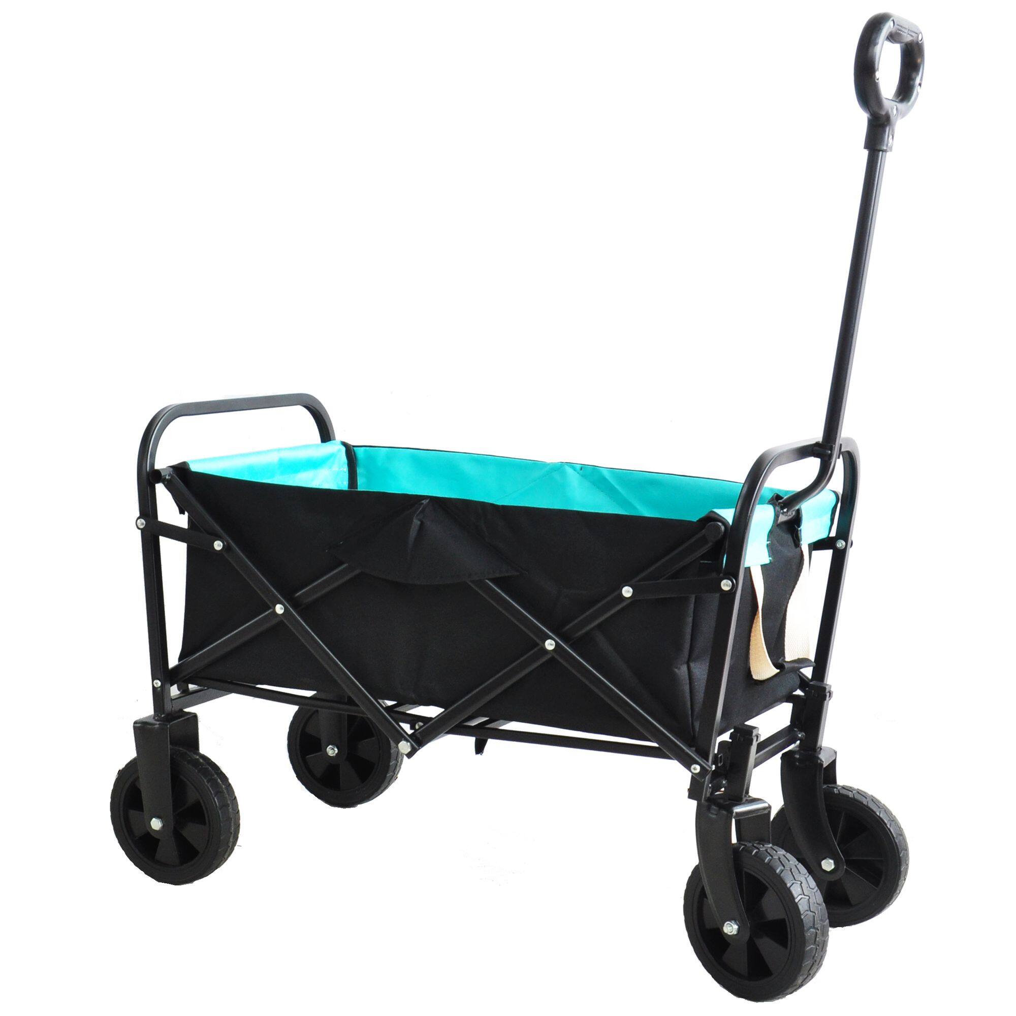 Angle. Loheer - Loheer Folding Wagon Heavy Duty Utility Cart Collapsible Outdoor Beach Cart Garden Grocery Wagon.