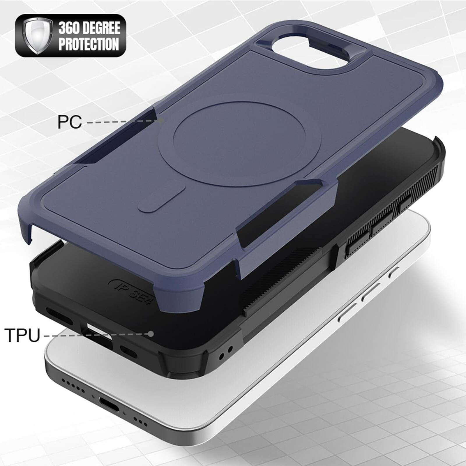 360 Degree Protection PC IP68 TPU