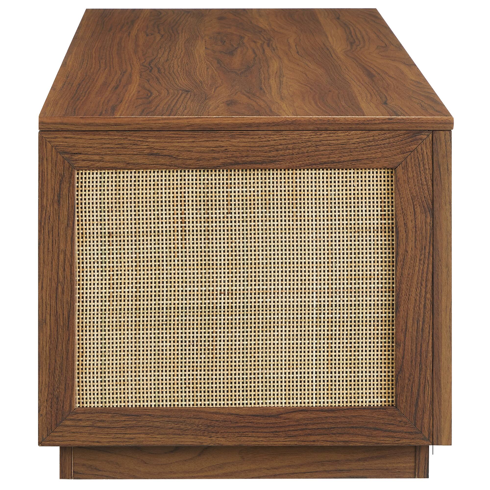 Back. Modway - Soma 47" Rattan Storage Bench by Modway - Brown.