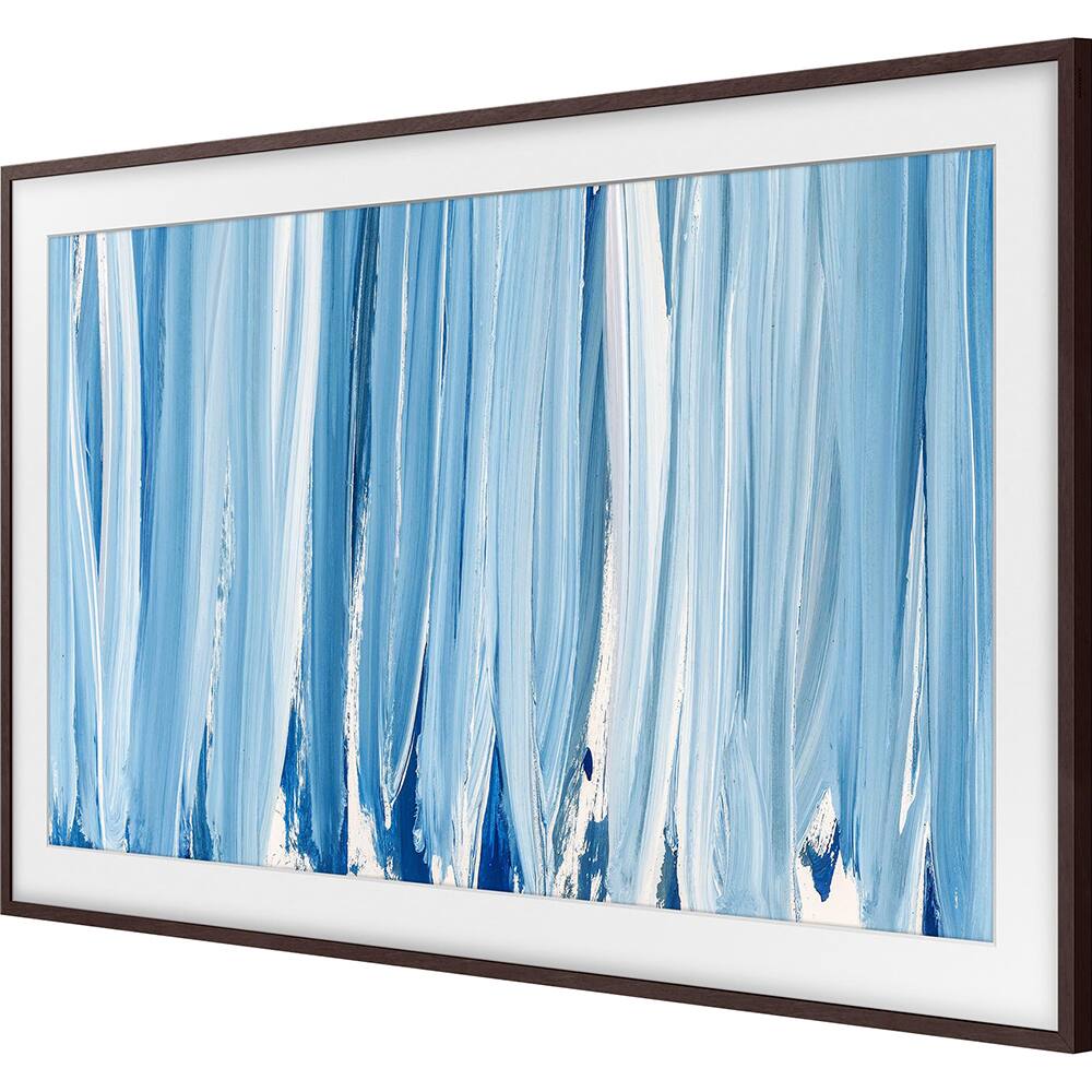Alt View 8. Samsung - 85" The Frame QLED 4K TV (2026) w/ Modern Brown Customizable Bezel - Black.