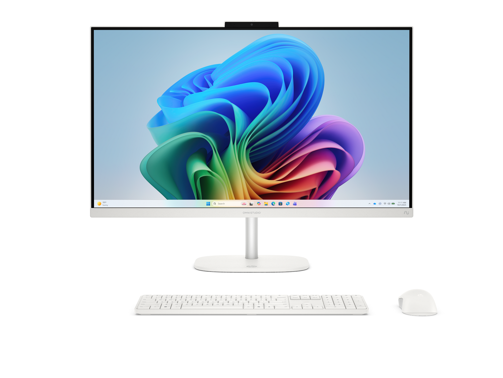 HP - OmniStudio All-in-One Computer 27" FHD Intel Core Ultra 7, 32 GB;1 TB SSD - Cotton white