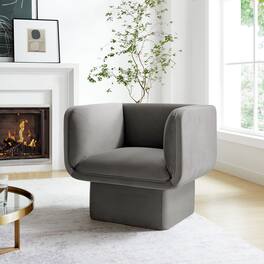 Tate Performance Velvet Accent Chair by Modway - Storm Gray