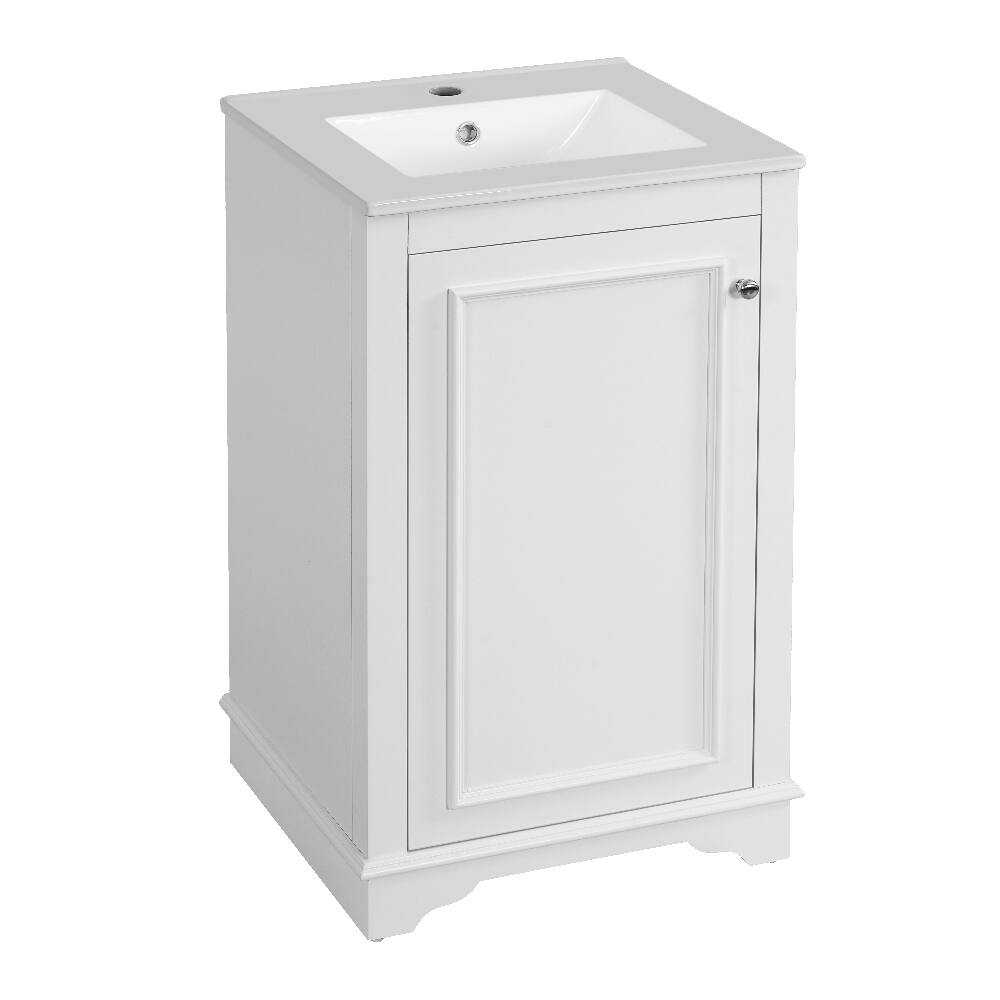 Alt View 7. Loheer - Loheer 20 inch bathroom vanity with sink, freestanding single vanity set, white modern bathroom vanity - White.