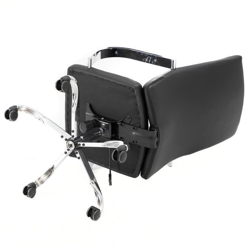 Alt View 6. LeisureMod - Sonora High-Back Leather Office Chair with Adjustable Height, Swivel, and Tilt, Desk, Conference Room, or Home Office - Black.