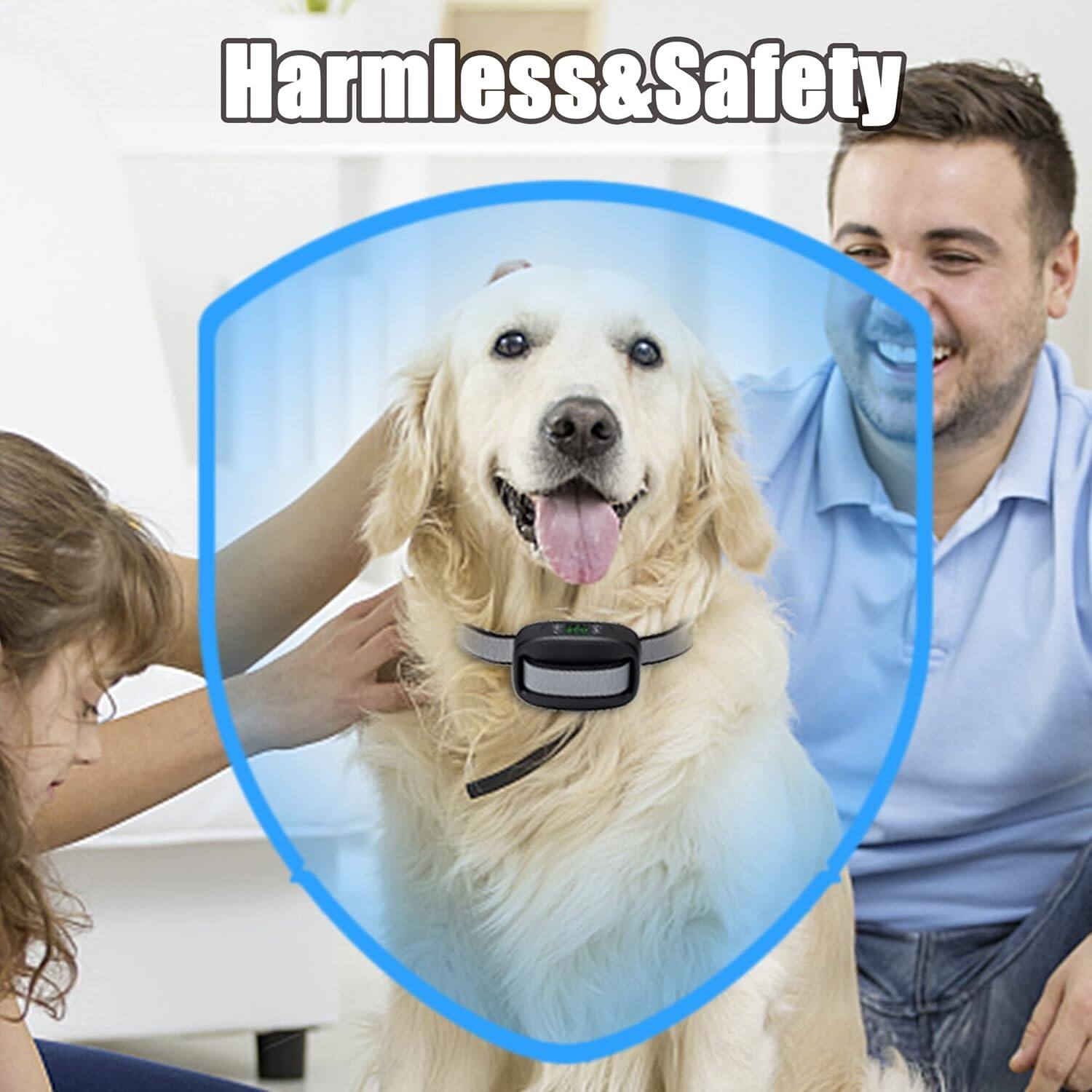 Back. Wiez - GPS Wireless Dog Fence, Electric Dog Fence with GPS, Range 100-3300 ft, Adjustable Warning Strength, Rechargeable - Beige.