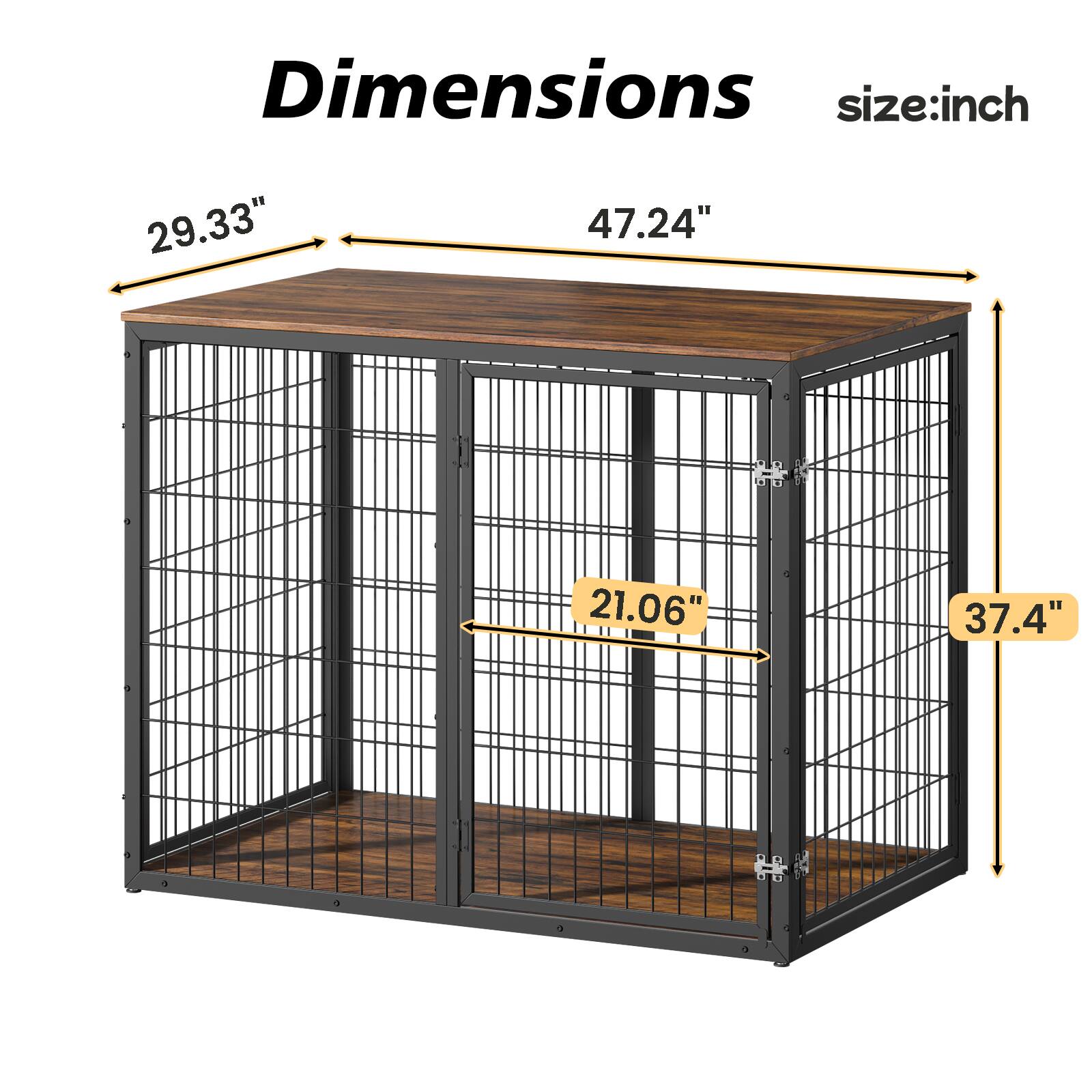 Dimensions  
size: inch  
29.33"  
47.24"  
21.06"  
37.4"