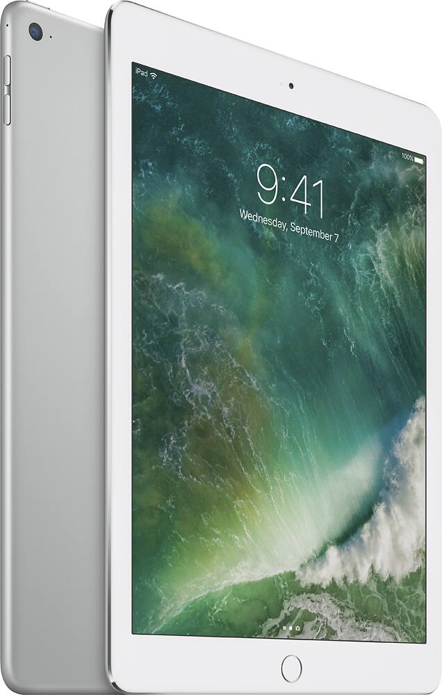 Angle. Apple - iPad Air 2 Wi-Fi 64GB - Silver.