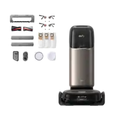 eufy - Robot Vacuum Omni S2 + Accessory Kit,99.99% Germ Removal, Self-Cleaning Roller Mop, 30,000 Pa, Fragrance Diffuse - Black
