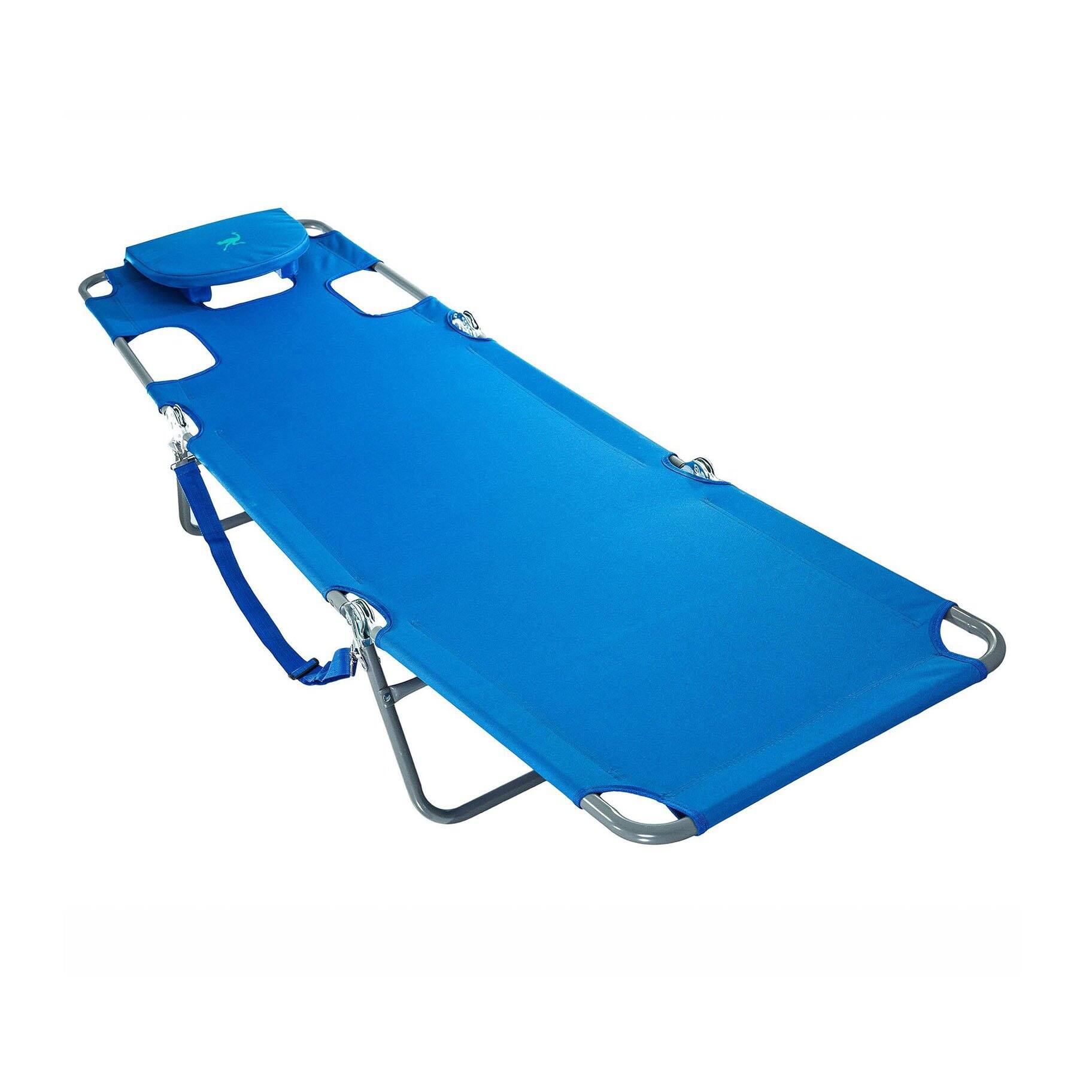 Alt View 7. Ostrich - Ostrich Chaise Lounge Folding Sunbathing Poolside and Beach Chair, Pink & Blue.