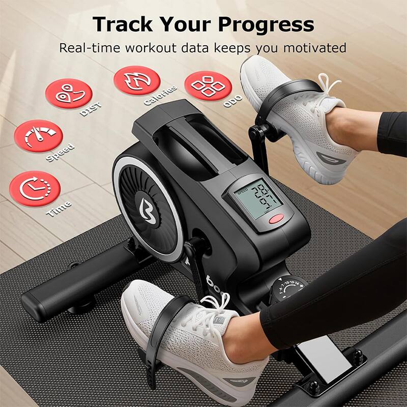 Track Your Progress  
Real-time workout data keeps you motivated  

- Calories  
- DIST  
- ODO  
- Speed  
- Time
