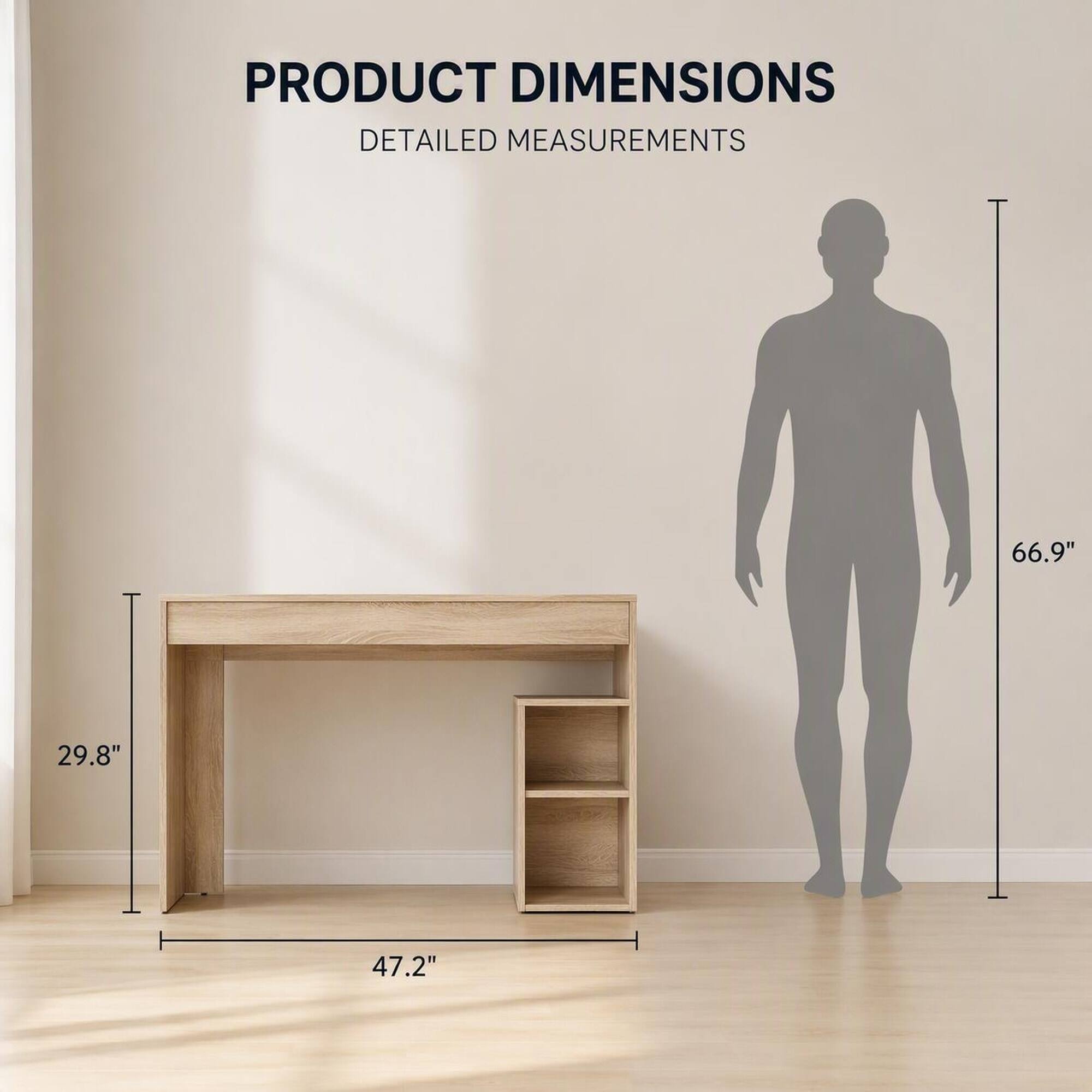 PRODUCT DIMENSIONS  
DETAILED MEASUREMENTS  
66.9"  
29.8"  
47.2"