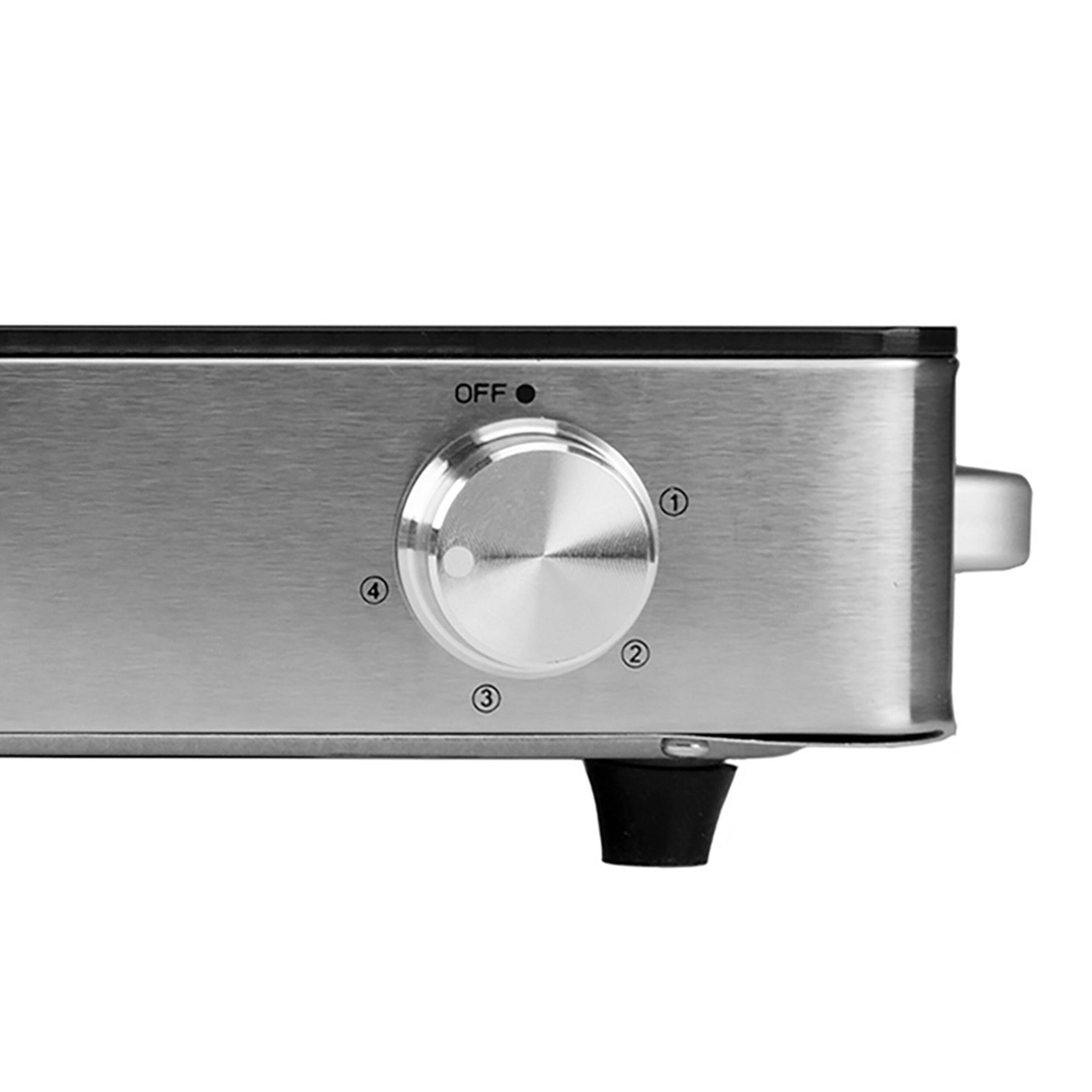Left. Brentwood - Brentwood Select 1200w Single Infrared Electric Countertop Burner in Stainless Steel with Timer - Silver.