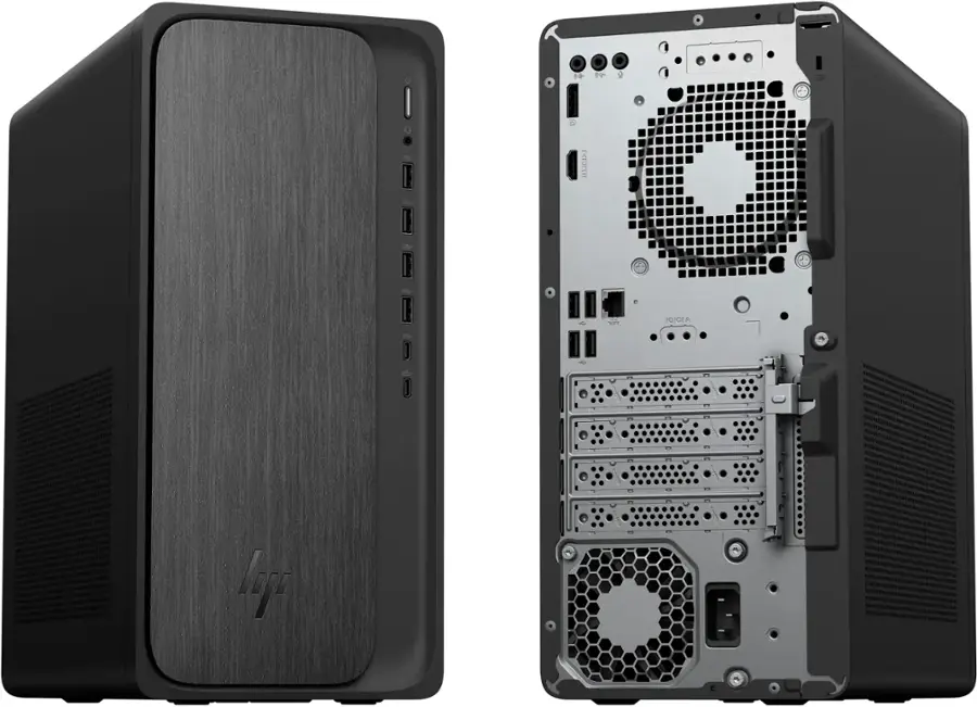 HP OmniDesk Desktop AMD Ryzen 5 16GB DDR5 Memory 512GB SSD Gray Wood ...