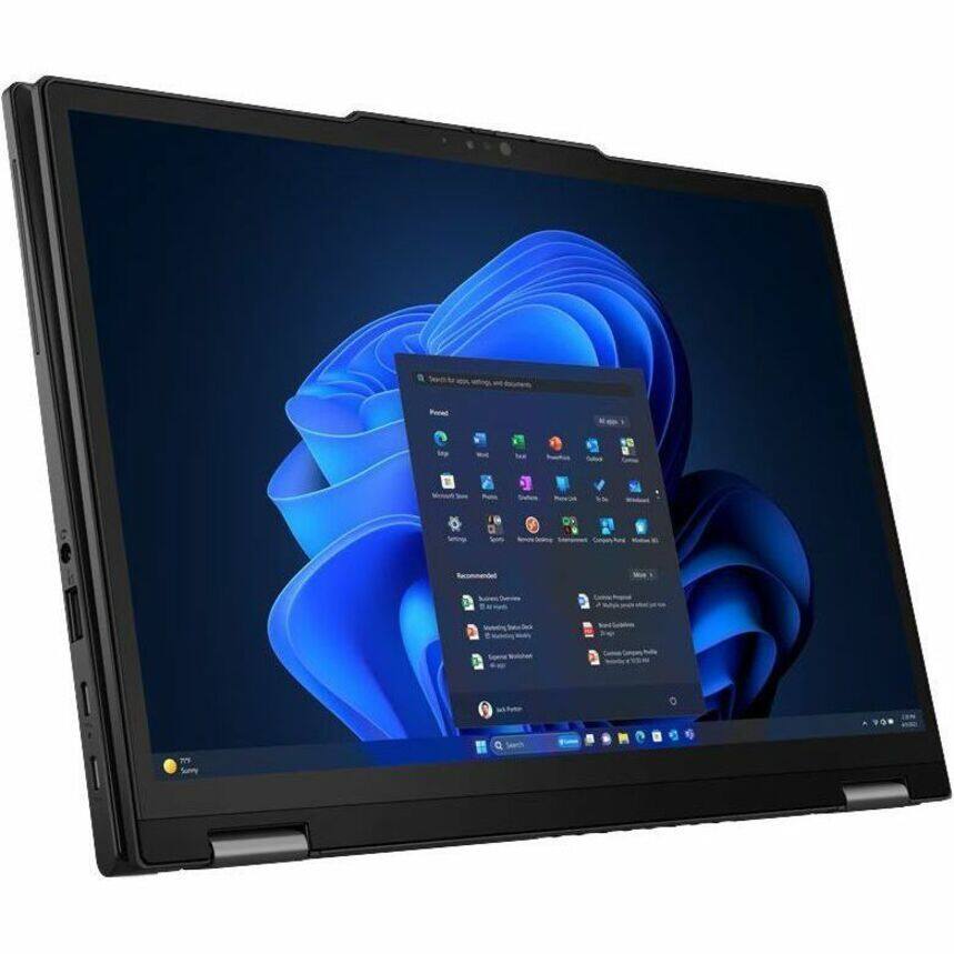 Alt View 3. Lenovo - Lenovo ThinkPad X13 Gen 5 21LW002BUS 13.3" Touchscreen Convertible 2 in 1 Notebook - WUXGA - Intel Core Ultra 7 165U - v - Black.