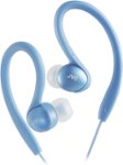 Front. JVC - Sport Clip Earbud Headphones - Blue.