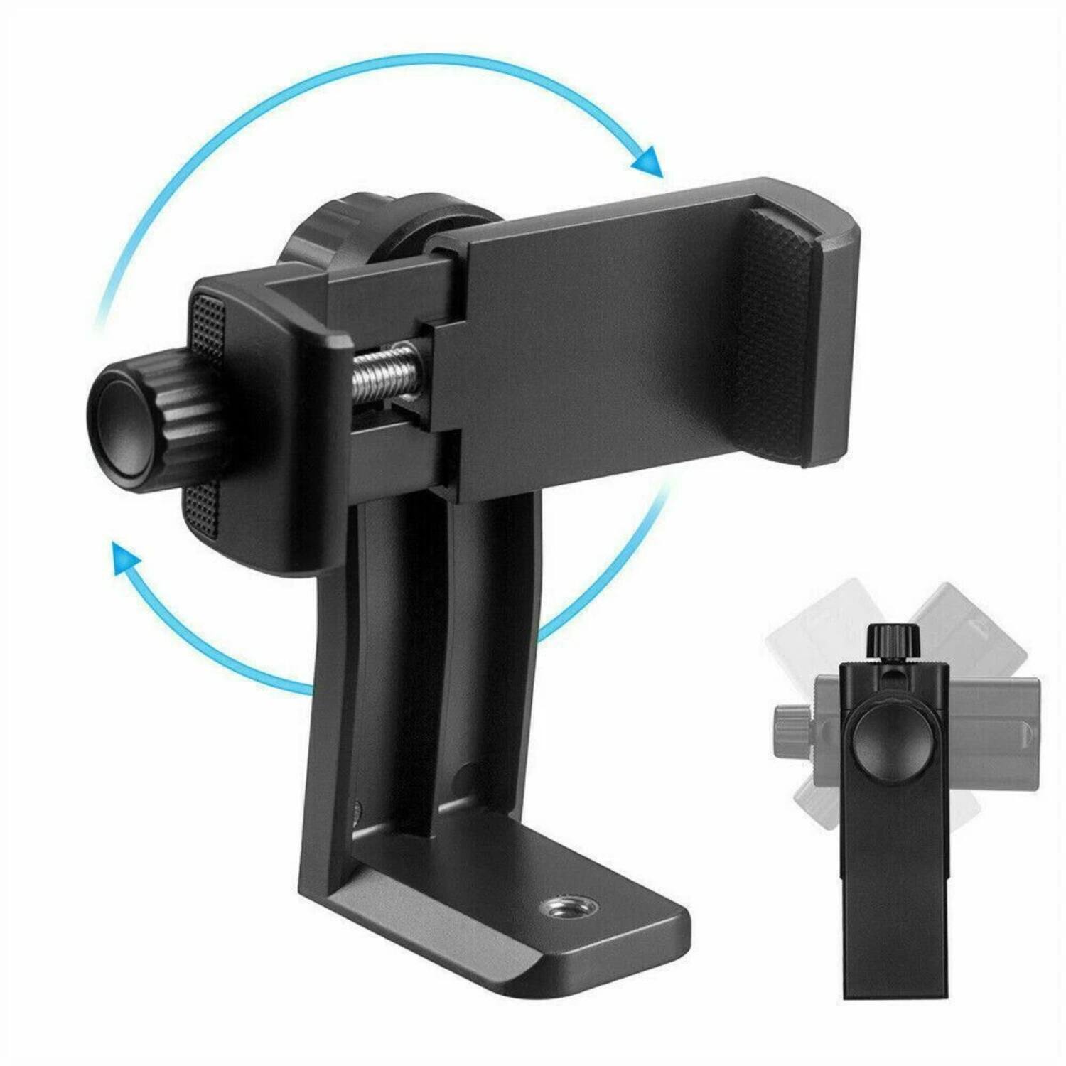 Angle. Stock Preferred - Universal Smartphone Tripod Adapter Mount - Black.