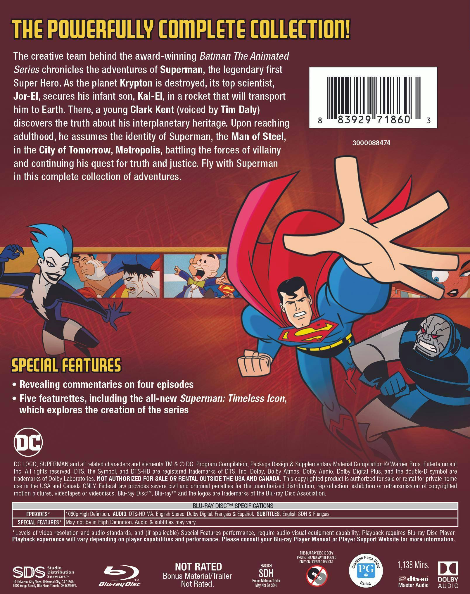 Back. Superman: The Complete Animated Series [Blu-ray].