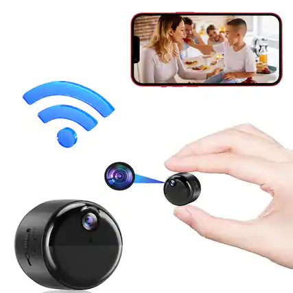 Front. Cluzine - Portable Mini Wireless WiFi 2MP IP Camera CMOS Sensor Easy Stick & Use Installation.