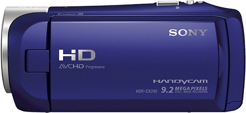 Best Buy: Sony HDR-CX240 HD Flash Memory Camcorder Blue HDRCX240/L