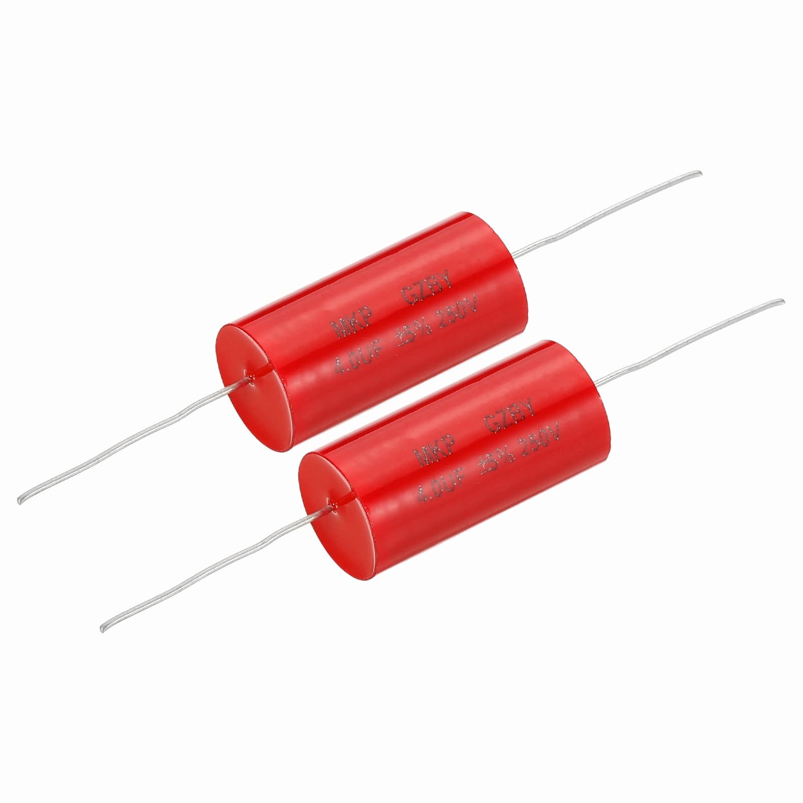 Unique Bargains - 2pcs 4uf Frequency Divider Capacitor, 250V Axial Audio Speaker Crossover MKP Film Capacitor - Red price history on PriceWatchPro