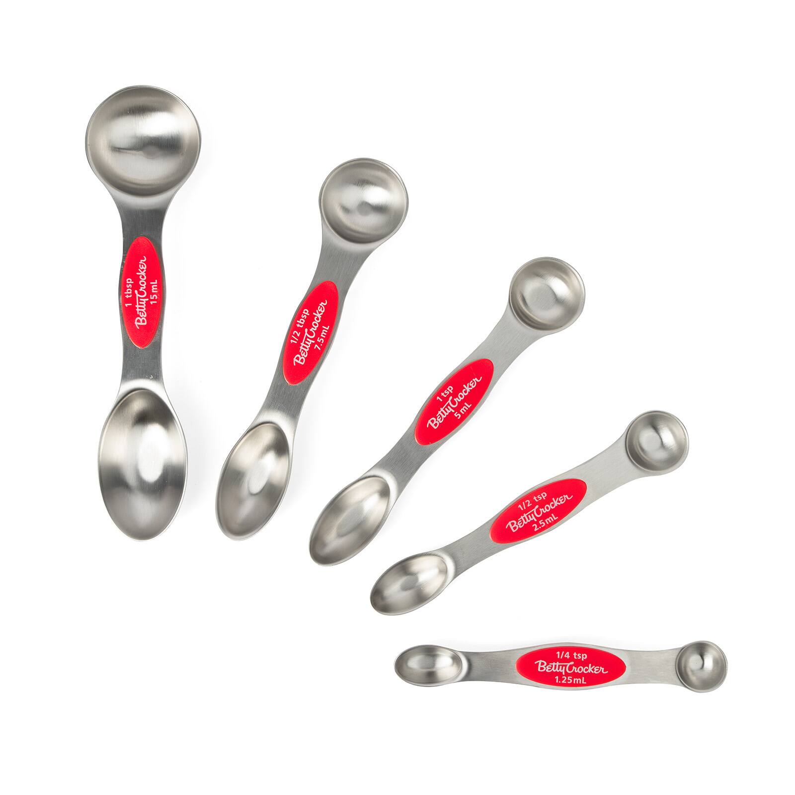 tbsp 1 BettyCrocker 15mL  
tbsp 1/2 BettyCrocker 7.5mL  
tsp 1 BettyCrocker 5mL  
tsp 1/2 BettyCrocker 2.5mL  
1/4 tsp BettyCrocker 1.25mL