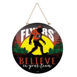 Evergreen Enterprises - Philadelphia Flyers 18" Bigfoot "Believe in Yourself" Team Logo Wood Round Door Sign - Multicolor