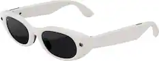 Front. Meta - Glasses, Starfire Kylie Edition, Ivory Smart Frame, AI Glasses with Camera - Black Lenses - Ivory.