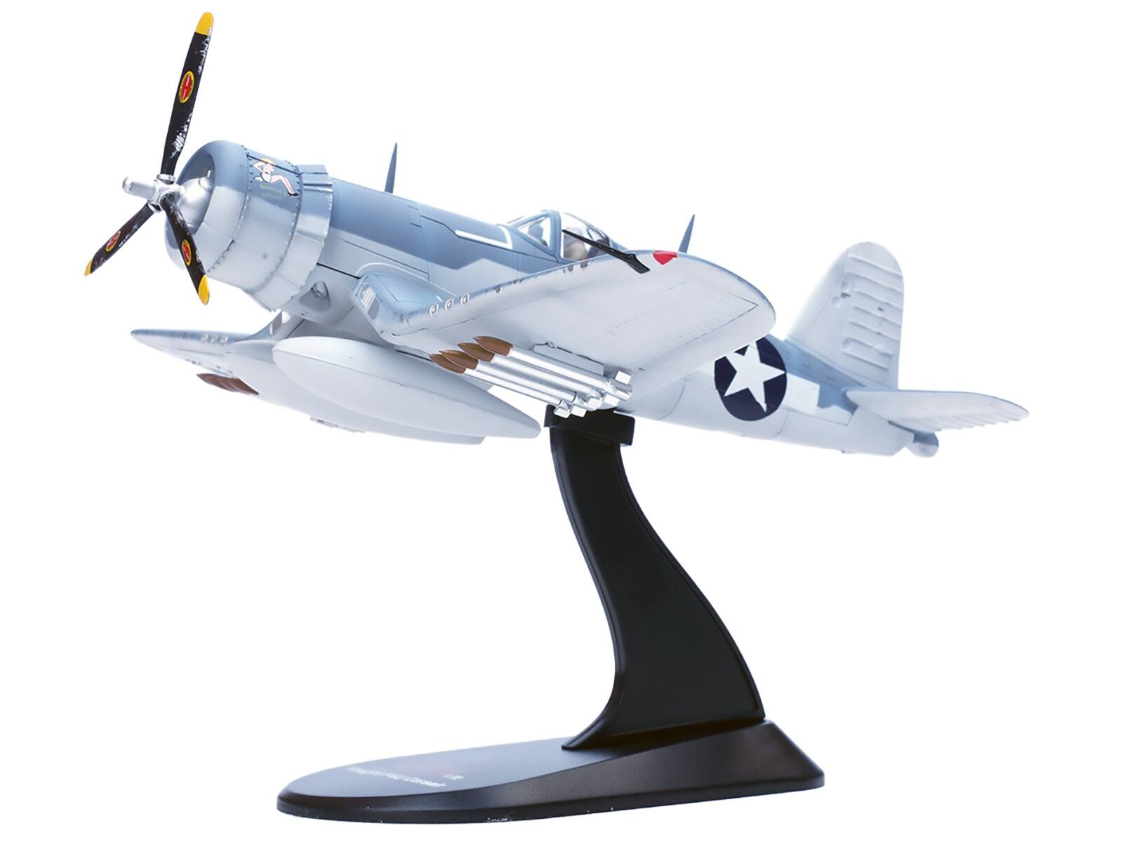 Alt View 3. Legion - Vought F4U-1A Corsair Fighter Aircraft "Vella Lavella, Solomon Islands" (1943) US Marine Corps 1/72 Diecast Model Legion.