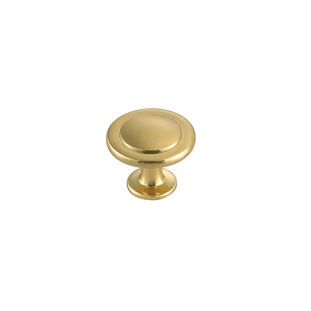 Back. Elegant Decor - Logyn 1.3" Diameter Brushed Gold Mushroom Knob Multipack (Set of 10) - Brushed Gold.