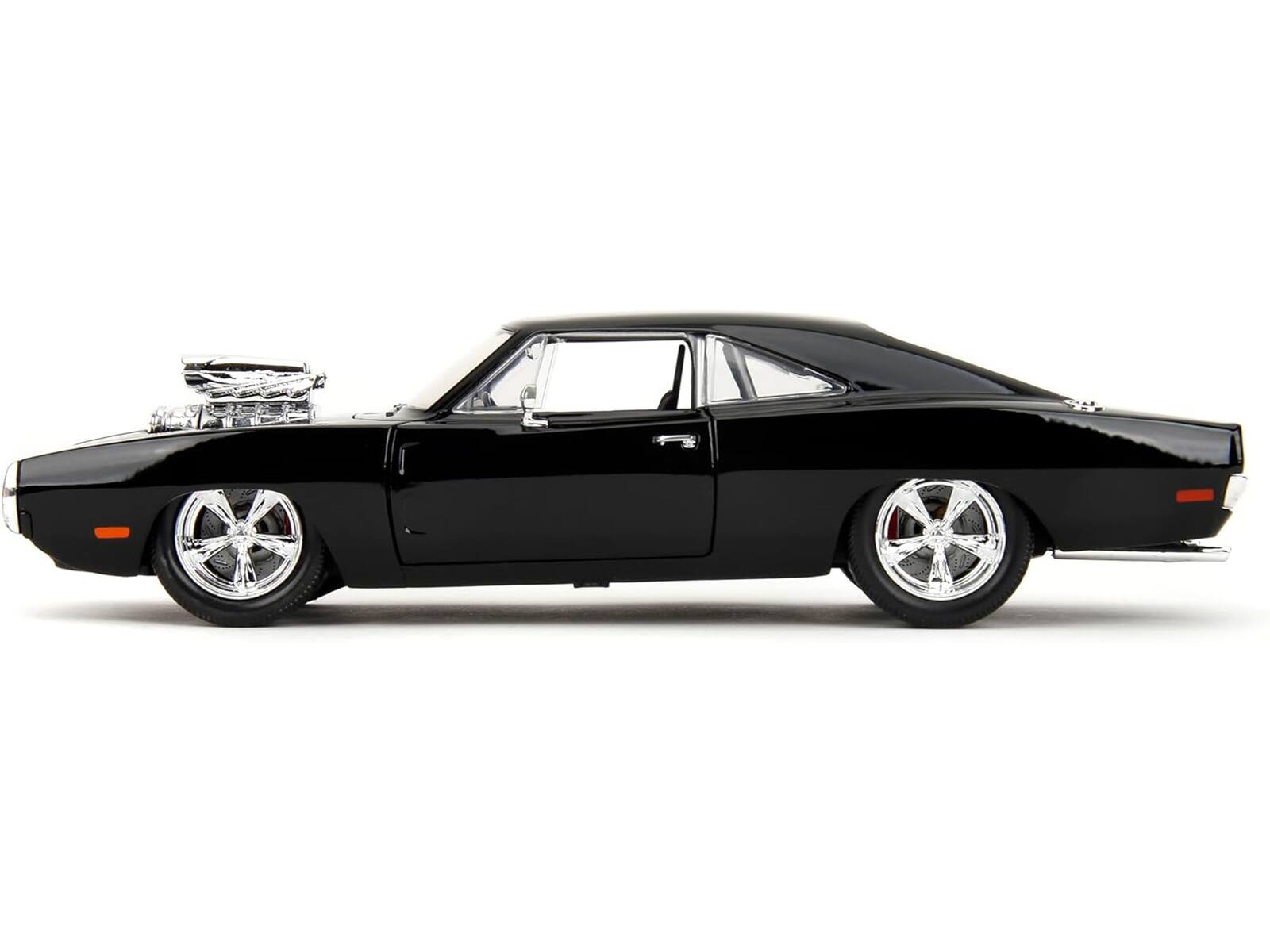 Alt View 3. Jada - Dodge Charger R/T Black with Dom Figure "Fast & Furious" (2009) Movie "Hollywood Rides" Series 1/24 Model Car by Jada.
