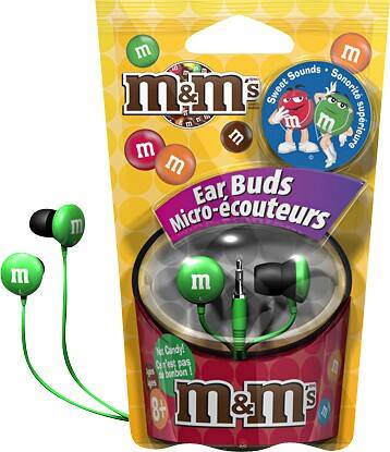Front Standard. Maxell - M&M Green Earbud Headphones - Green.
